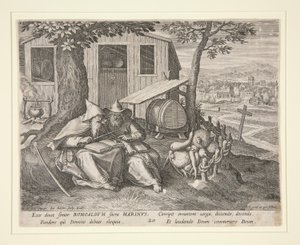 De hellige Romuald og Marinus (fra Oraculum Anachoreticum, 20) af Johann Sadeler I