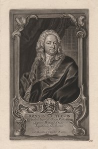 Johann Mattheson, graveret af Johann Jakob Haid (1704-67), ca. 1744 (mezzotint)
