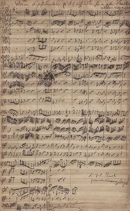 Manuskript til kantaten Es ist Heil, vi kommer her (BWV 9) af Johann Sebastian Bach