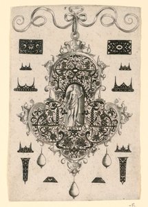 Plade 5, fra en serie på otte vedhængsdesign med kardinaldyderne af Johann Theodor de Bry