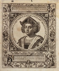 Portræt af Christoffer Columbus af Johann Theodor de Bry