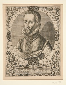 Portræt af Orlando Lassus, fra J.J. Boissard, af Johann Theodor de Bry