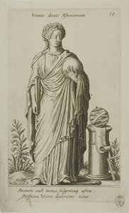 Urania, Muse of Astronomy, plade 15 fra Parnassus Biceps