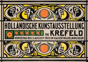 Plakat, der reklamerer for den hollandske kunstudstilling i Krefelds Kaiser Wilhelm Museum