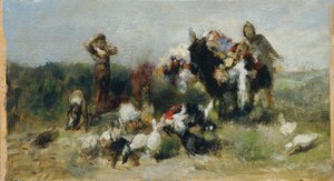 Scene fra Don Quixote (kæmp med fuglene)