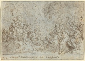 Kor af jægere og hyrder af Johann Wilhelm Baur