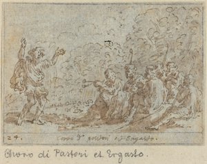 Kor af hyrder og Ergasto af Johann Wilhelm Baur