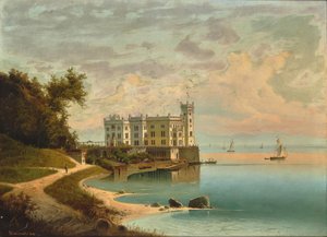 Miramare Slot i Trieste, 1868. af Johann Wilhelm Jankowski