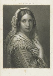 Portræt af en ukendt kvinde af Johann Wilhelm Kaiser (I)