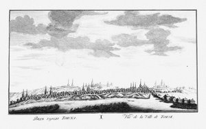 Udsigt over Tomsk, ca 1735
