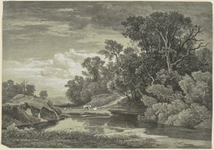 Ved Arly nær Karlsruhe af Johann Wilhelm Schirmer