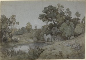Egerias grotte af Johann Wilhelm Schirmer