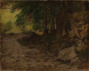 Klippesti i Schweiz af Johann Wilhelm Schirmer
