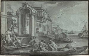 Venetiansk Fantasy med en Ornamental Bue