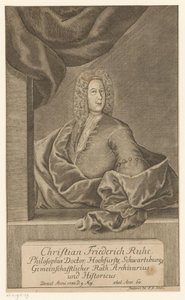 Portræt af Christian Friedrich Ruhe af Johann Wolfgang Heinrich Stockmar
