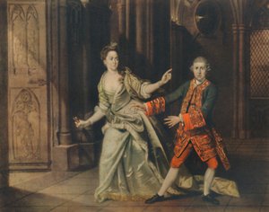 David Garrick og Mrs. Pritchard som Macbeth og Lady Macbeth, 1768, 1948. af Johan Joseph Zoffany
