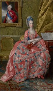 Portræt af ærkehertuginde Maria Amalia af Østrig, hertuginde af Parma, ca. 1778 af Johan Joseph Zoffany