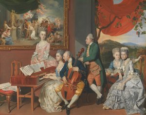 Gore-familien med George, 3. jarl Cowper af Johann Zoffany