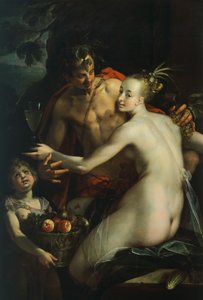 Bacchus, Venus og Amor, af Hans von Aachen (1552-1615)