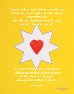 Iloisen sydämen rakkaustähti - versio 1 af Johanna Thier