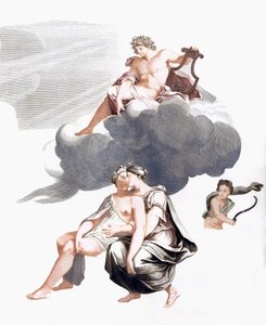 Jupiter og Callisto (tryk) af Johannes (after) Teyler