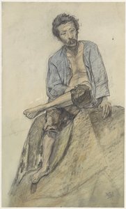 siddende mand af Johannes Abraham Mondt