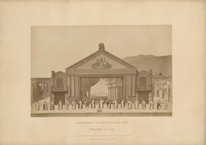 Passionsspil fra Ober-Ammergau - proscenium med kor af Johannes Bernhard
