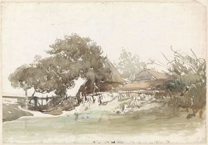Gårde i Waalsdorp af Johannes Bosboom