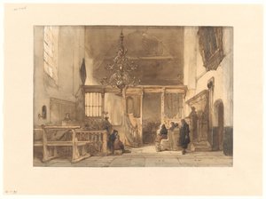 Interiør af en kirke i Utrecht af Johannes Bosboom
