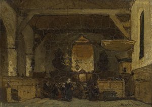 Det indre af Kirken i Maasland af Johannes Bosboom