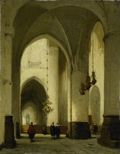 Interiør af St. Bavo-kirken i Haarlem af Johannes Bosboom