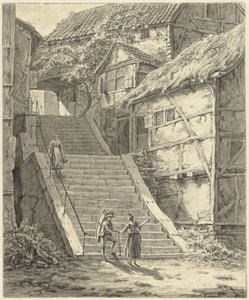 Trapper mellem huse i Mettmann, over Düsseldorf af Johannes Elffers