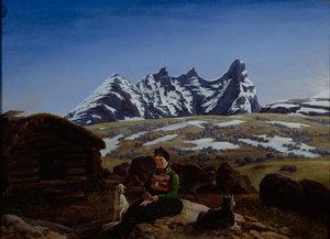 Store Skagastølstind (oil on board)