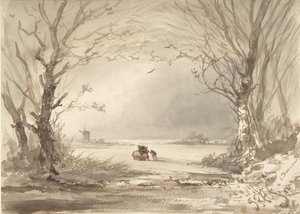 Et vinterlandskab, 1854.