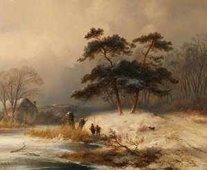 Johannes Franciscus Hoppenbrouwers børstesamler i vinterskoven