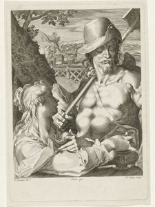 Kristus viser sig som gartner for Maria Magdalene af Johannes Fredericus Lange
