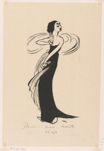 Danseres (original titel på objekt) af Johannes Frederik Engelbert ten Klooster (signed by artist)
