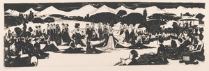 Djokja (original titel på objekt) af Johannes Frederik Engelbert ten Klooster (signed by artist)