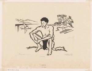 Papoea (original titel) af Johannes Frederik Engelbert ten Klooster (signed by artist)