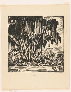 Waringin (original titel på objekt) af Johannes Frederik Engelbert ten Klooster (signed by artist)