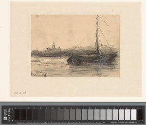 Udsigt over Haarlem fra vandet af Johannes Gijsbert Vogel