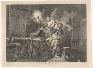 Ceres forhindrer mordet på Triptolemus Lyncus og Loup-cervier (titel på objekt) Bibelske, mytologiske og allegoriske fremstillinger (serietitel)