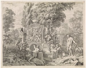 Landskab med en springvand og Diana og hendes nymfer Bibelske, mytologiske og allegoriske fremstillinger (serietitel)