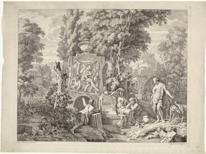 Landskab med en springvand og Diana og hendes nymfer Bibelske, mytologiske og allegoriske fremstillinger (serietitel)