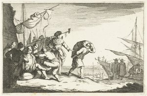 Havn med samtalende købmænd Italienske havne (serietitel) Aliqui Portus (serietitel)