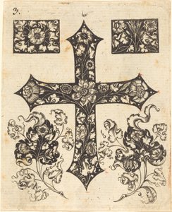 Kors udsmykket med blomster af Johannes Hanias