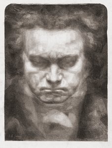 Ludwig van Beethoven, portræt af Johannes Hendricus Fekkes