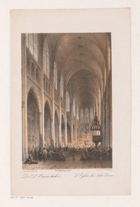 Interiør af Onze Lieve Vrouwe-kirken i Amsterdam Vor Frue Kirke (titel på objekt)