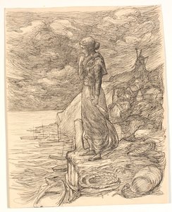 Illustration til Alfred Tennyson "Enoch Arden" af Johannes Holbek