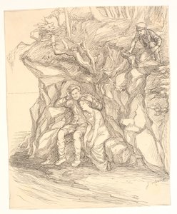 Illustration til Alfred Tennyson "Enoch Arden" af Johannes Holbek